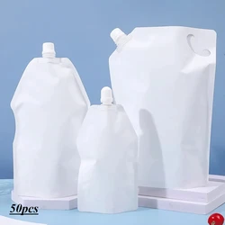 50pcs White Stand Up Leak Proof Food Grade Aluminum Foil Stand Up Spout Pouch Cosmeticplastic Packaging Bag for Tomato Sauce