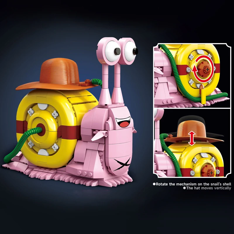 Kreatywny Ekspert Ślimak Owad Klocki Konstrukcyjne Zestawy Montażowe Transponder Model z Klocków Zabawki Dla Dorosłych Dzieci Fanów Kreskówek Prezenty 573 Elementy