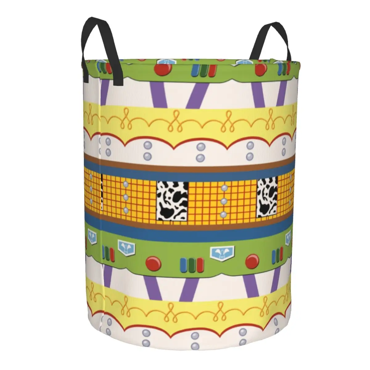 Custom Anime Toy Story Woody Buzz Lightyear Laundry Hamper Large Clothes Storage Basket Movie Toys Bin Organizer for Nursery