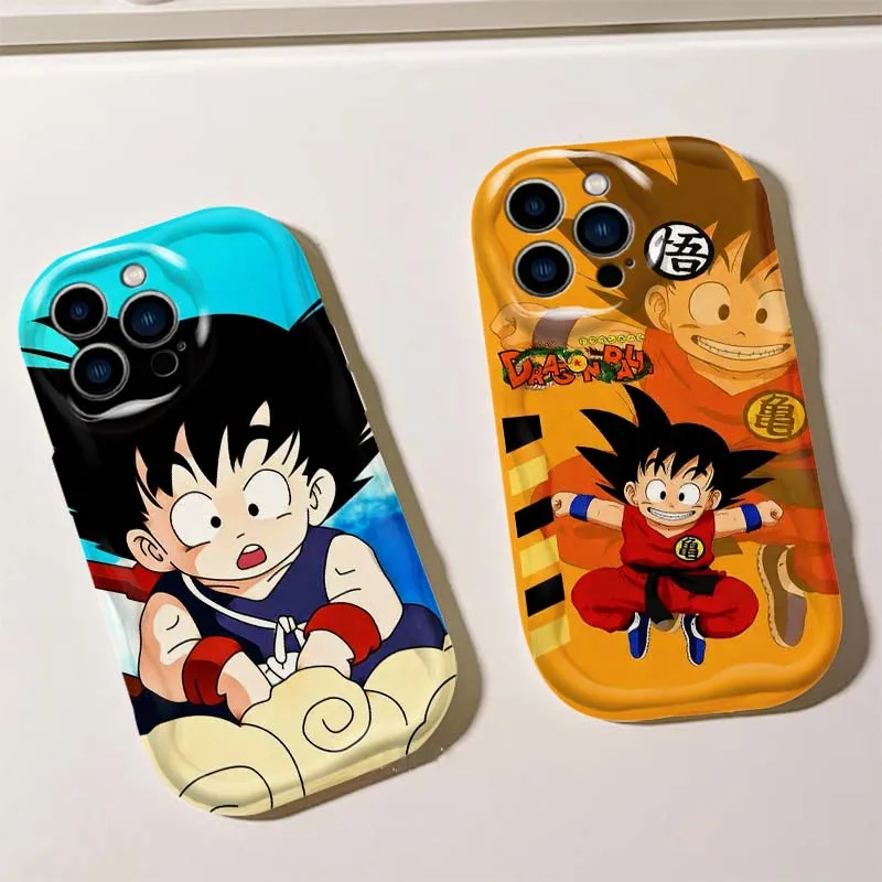 

Hot Anime Cute Son Goku Phone Case For Apple iPhone 17 16 16E 15 14 13 12 11 XR Air Pro Max Plus Wave Oil Soft Cover
