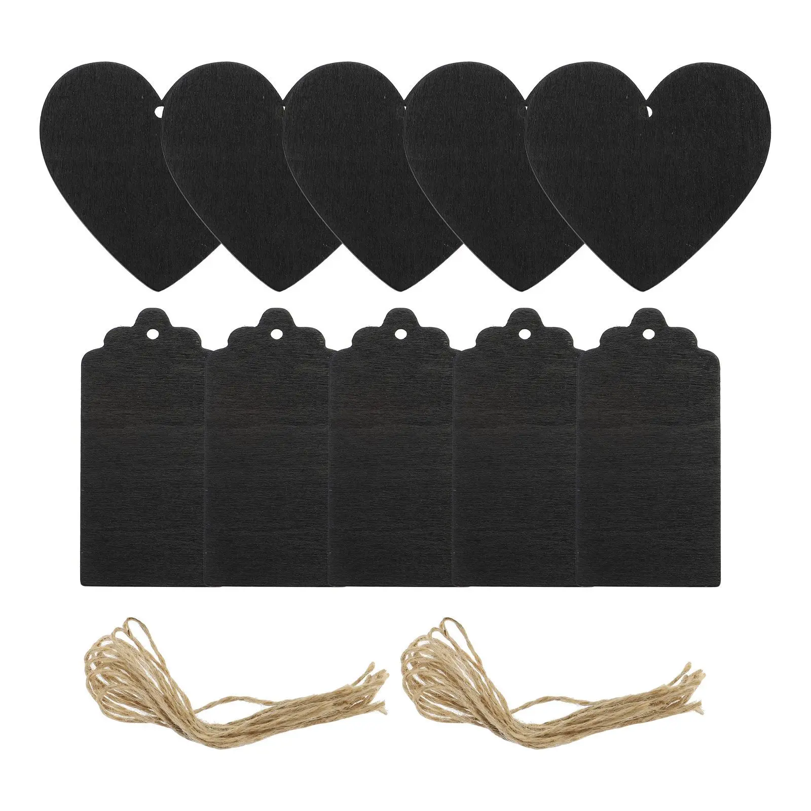 سبورة خشبية معلقة 100 قطعة علامات سبورة صغيرة مزدوجة الجوانب سبورة صغيرة ذاتية الصنع لحفلات الزفاف حامل علامة ديكور عيد الميلاد #3