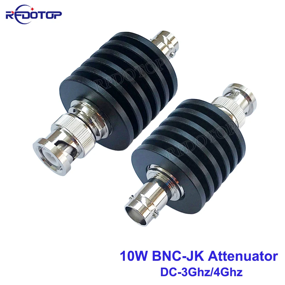 

10W BNC-JK RF Attenuator DC-3Ghz/4Ghz BNC Male Plug to Female Jack RF Coaxial Power 50ohm 1/2/3/5/6/10/15/20/25db/30db/40db/50db