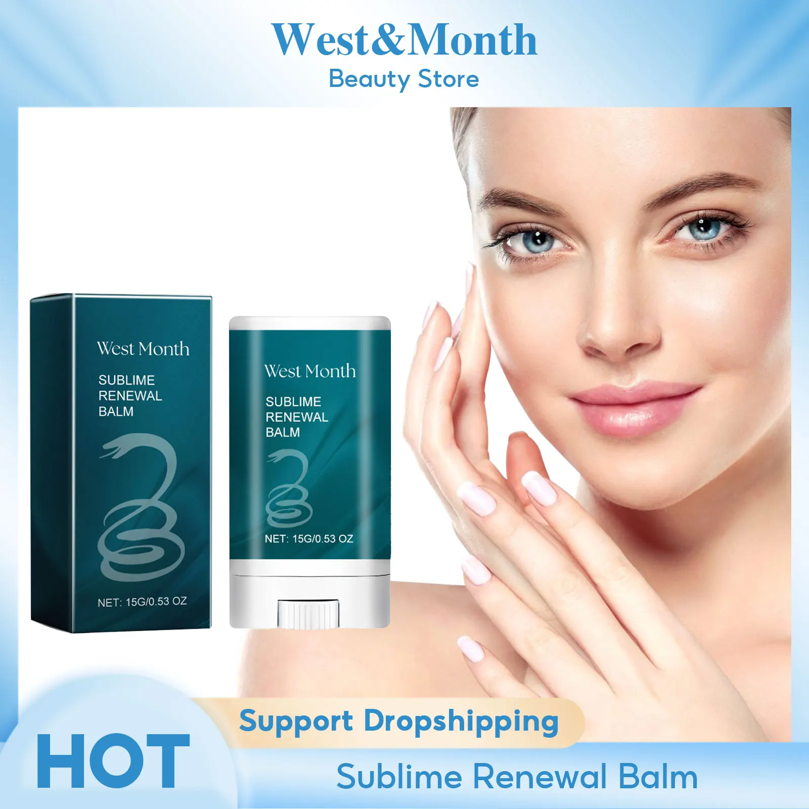 Snake Collagen Blam Stick Fine Lines Remover Shrinking Pores Firming Tightening Smoothing Deeply Moisturizing Facial Balm Stick