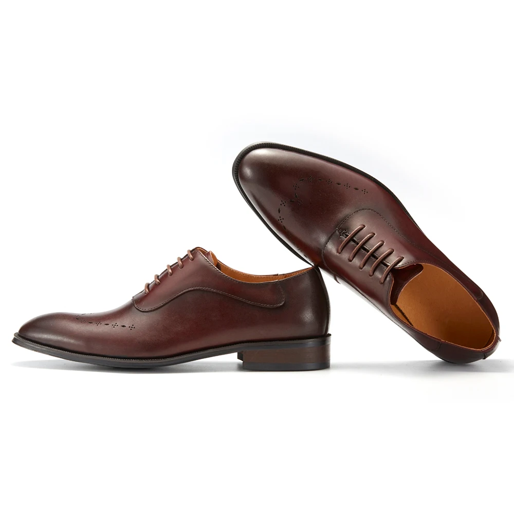 

Мужские кожаные туфли-оксфорды из натуральной кожи, ручной работы, на шнуровке, для делового и повседневного стиля