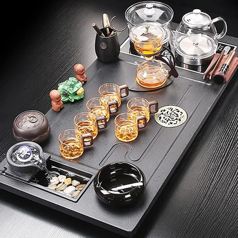 Serving Wooden Tea Tray Coffeeware Decorative Luxury Ceramic Accessories Table Tea Tray Glass Ceremony Bandejas Home Products