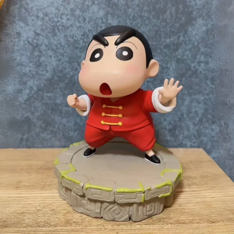 Figura de acción de Kung Fu Crayon Shin-chan, modelo de juguete, Figuras de Shin Chan, muñeca Kawaii, colección de 15cm, estatua Gk, adorno, regalo, nuevo