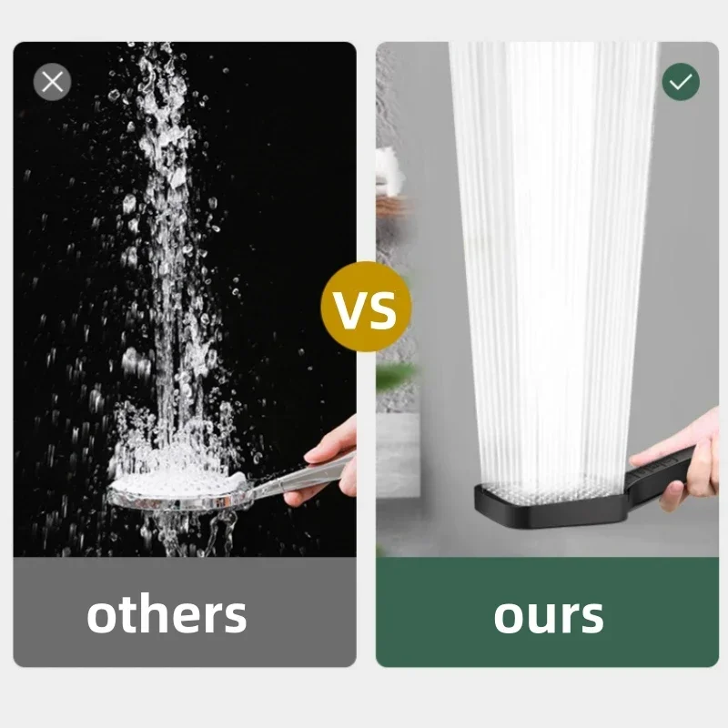 7-speed Booster Handheld High-quality Shower Head Shower Household Large Panel Filter Shower Head Bathroom Accessories