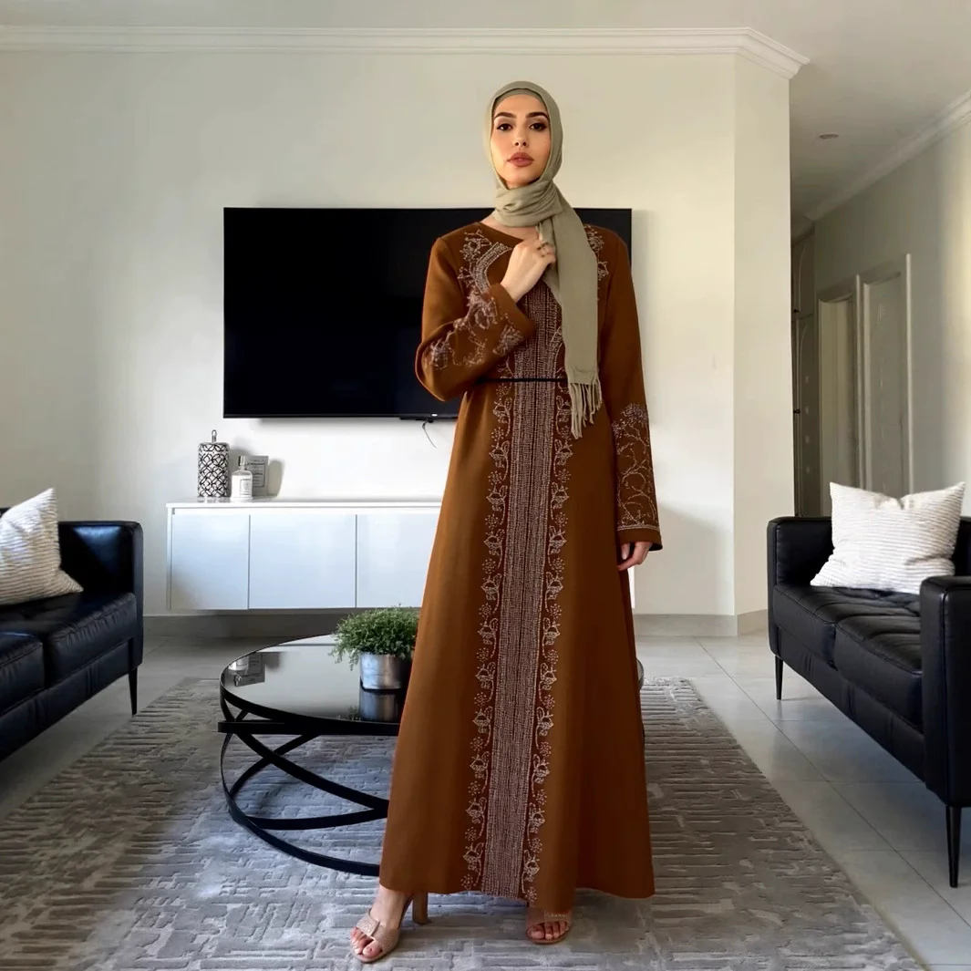 ラマダン サウジアラビア 中東 アラブ女性用ローブ 高級ファッション ホットダイヤモンド ドバイ ロングドレス ムスリム イスラム ドバイドレス