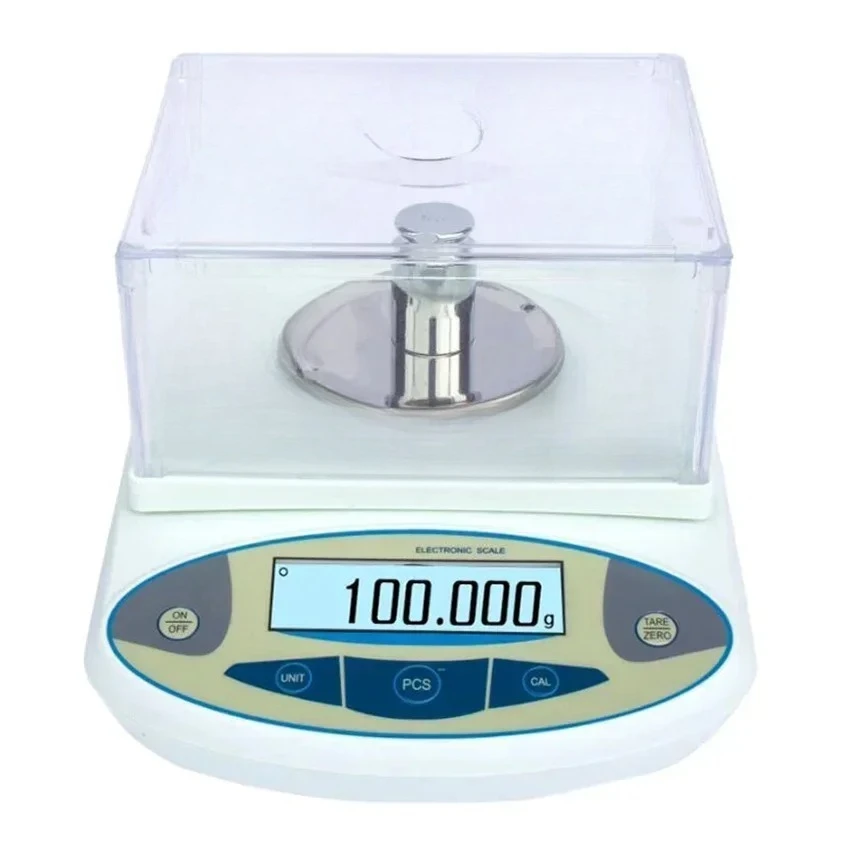 

500gx0.001g Electronic Balance Scale with Windshield High Precision Laboratory Solid Analytical Digital Precision Balance Scale