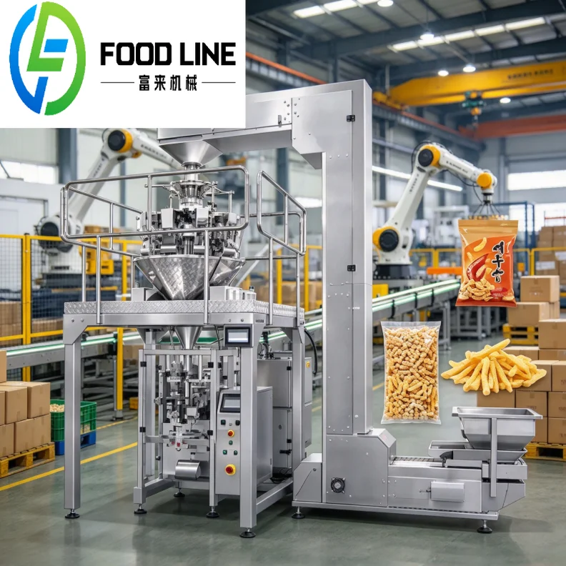 Granule Snack Packing Machine Nitrogen Flushing Nut Filling Equipment for Potato Chip Candy Sachet Custom Packaging