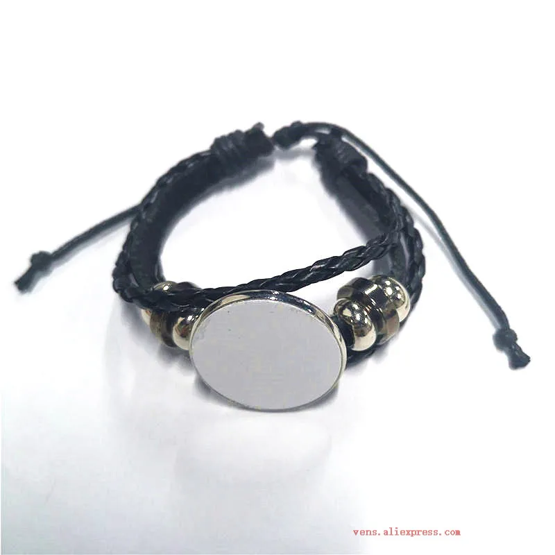 

sublimation blank rope bracelets for women hot transfer printing bracelet jewelry consumables printing size:25mm 20pcs/lot