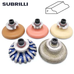 SUBRILLI Diamond Router Bit F20 F30 Profiling Wheel Granite Marble Edge Grinding Wheel M10 Arbor For Hand Held Profiling Machine