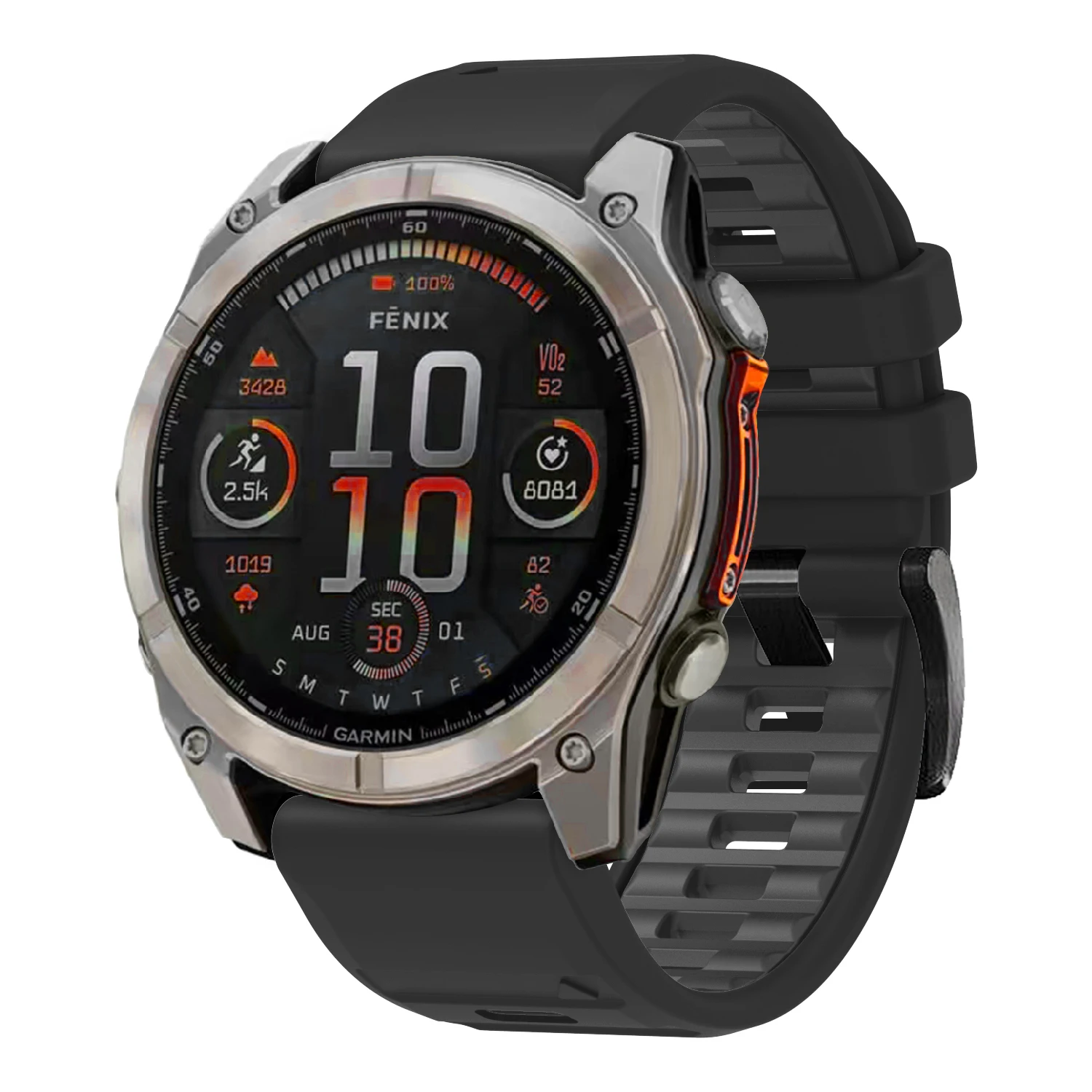 QuickFit 26 мм 22 мм ремешок Fenix8 для Garmin Fenix E 8 47 51 мм 7 7X 6 6X 5 5X/Epix GEN 2/Enduro 3 двухцветный силиконовый ремешок-браслет