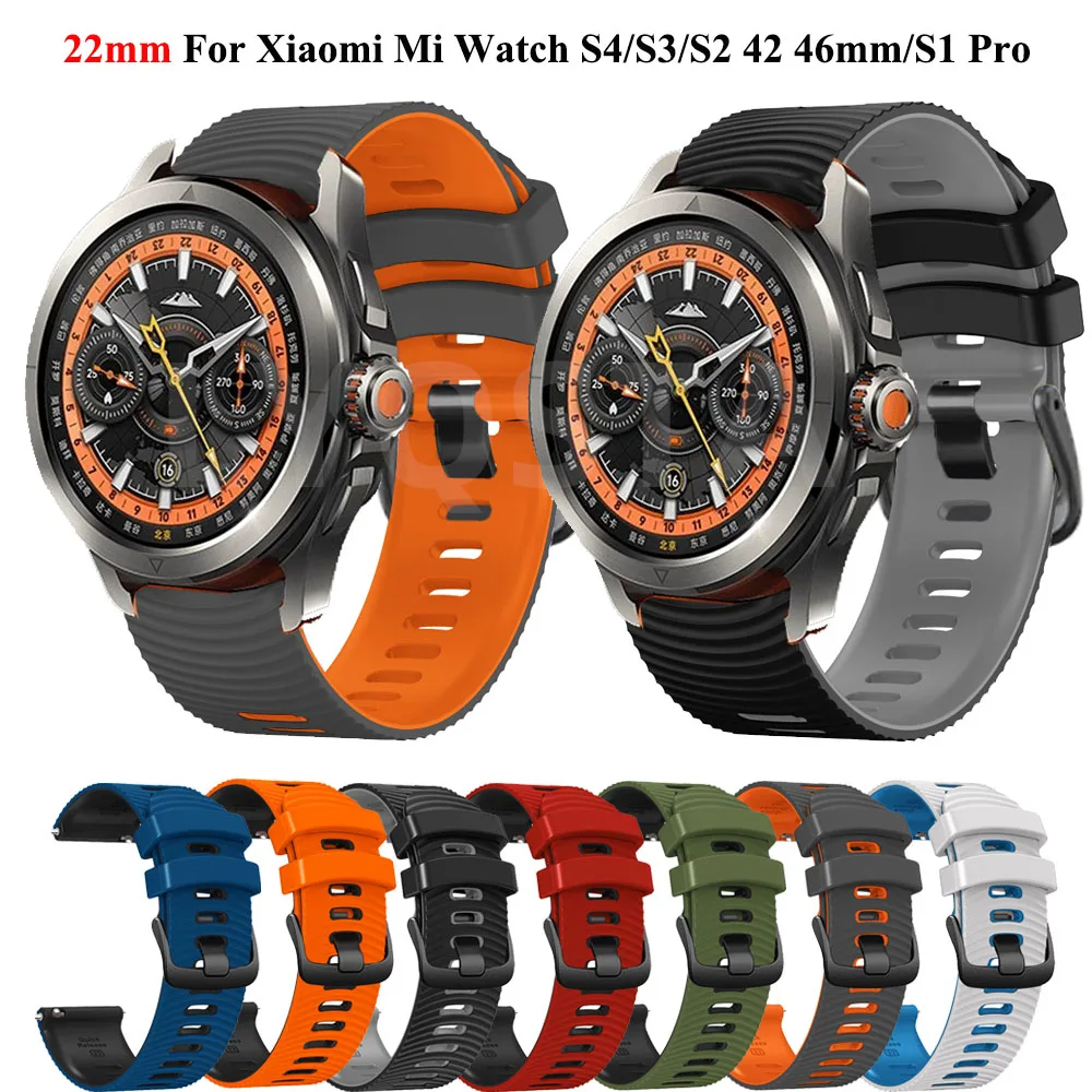 

Silicone Strap For Xiaomi Watch S4 S3 Replacement Bracelet For Mi Watch 2 Pro Color2/Mi Watch S1 Pro Active/S2 42 46mm Watchband