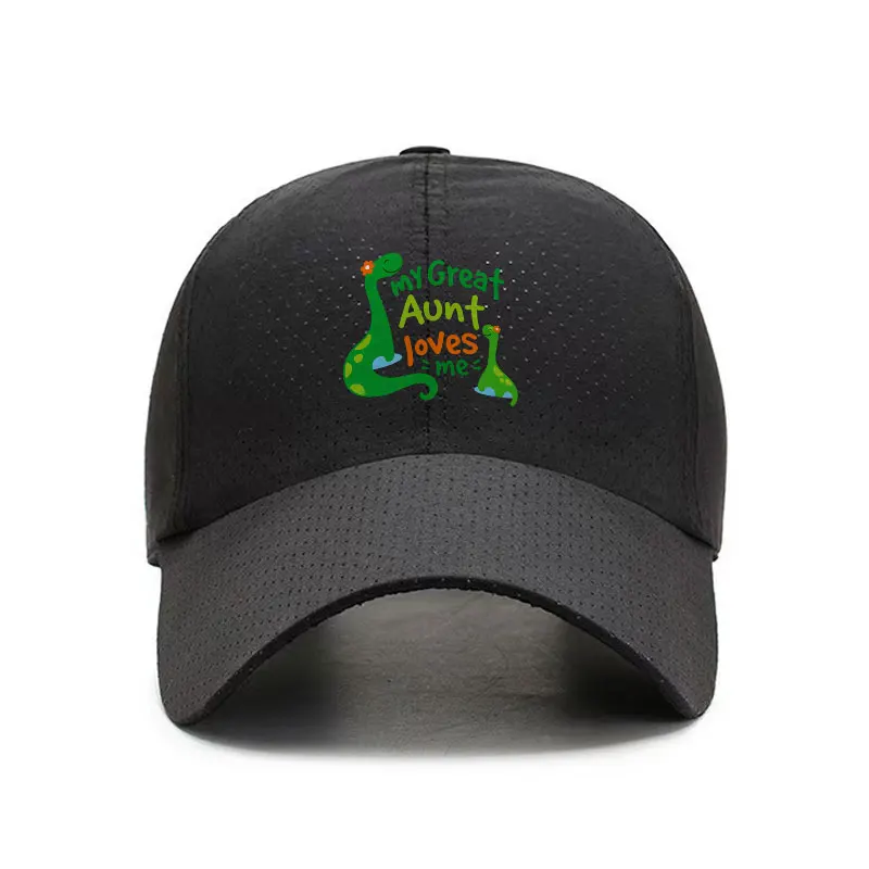 My Greek Aunt Loves My Nephew Quick Dry Dinosaur Baseball Cap Unisex Breathable Hat