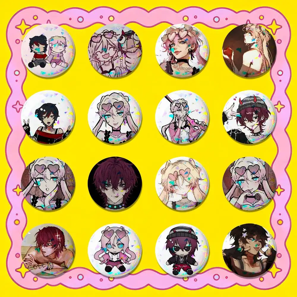 For Killer Chat Ronin Misaki Badge Cover Emblem Custom Pin Insignia Decoration 32mm 25mm Button Laser Film