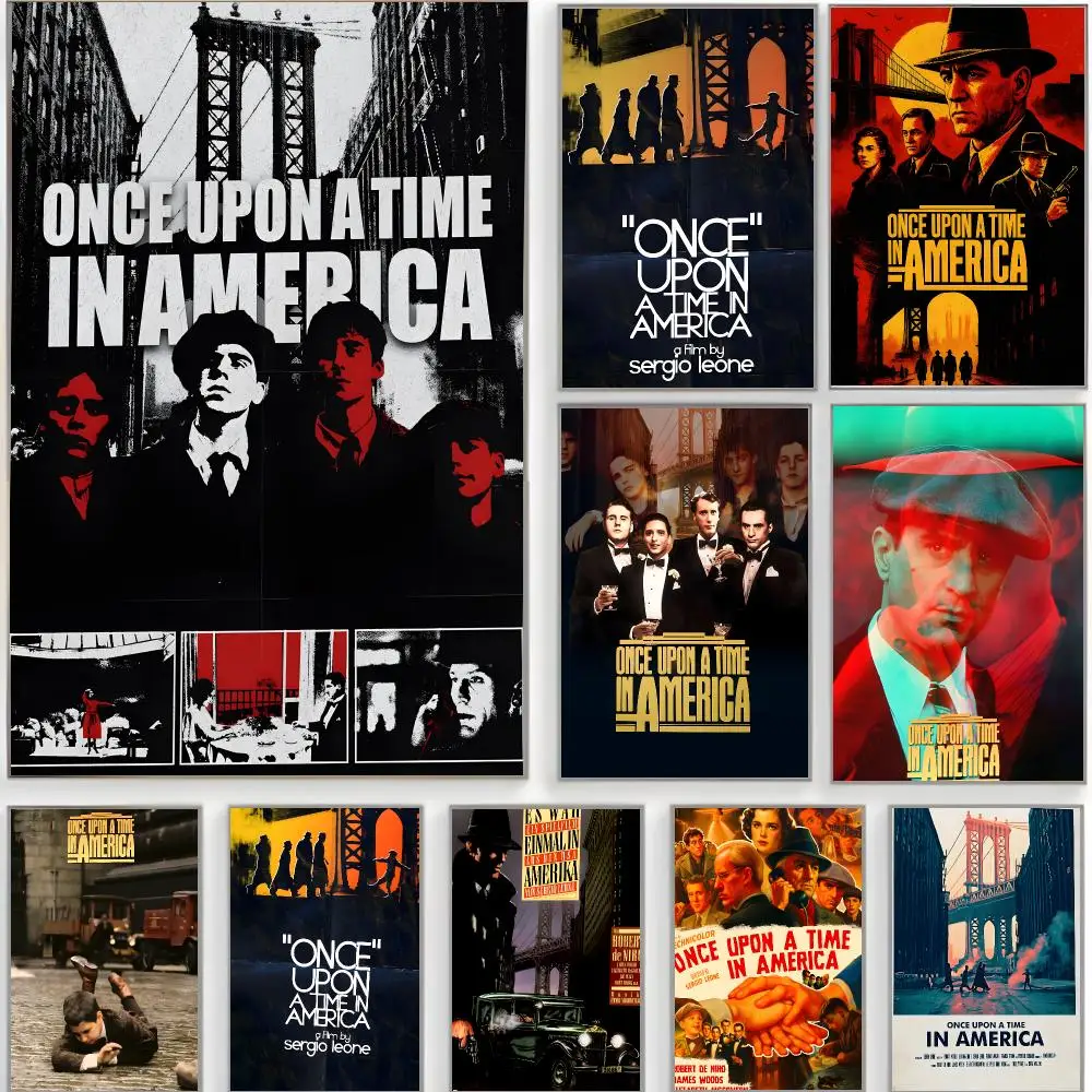 crime epic o-once upon a time in america Poster Classic Wall Art  Home Decor  Peel and Stick Unframed