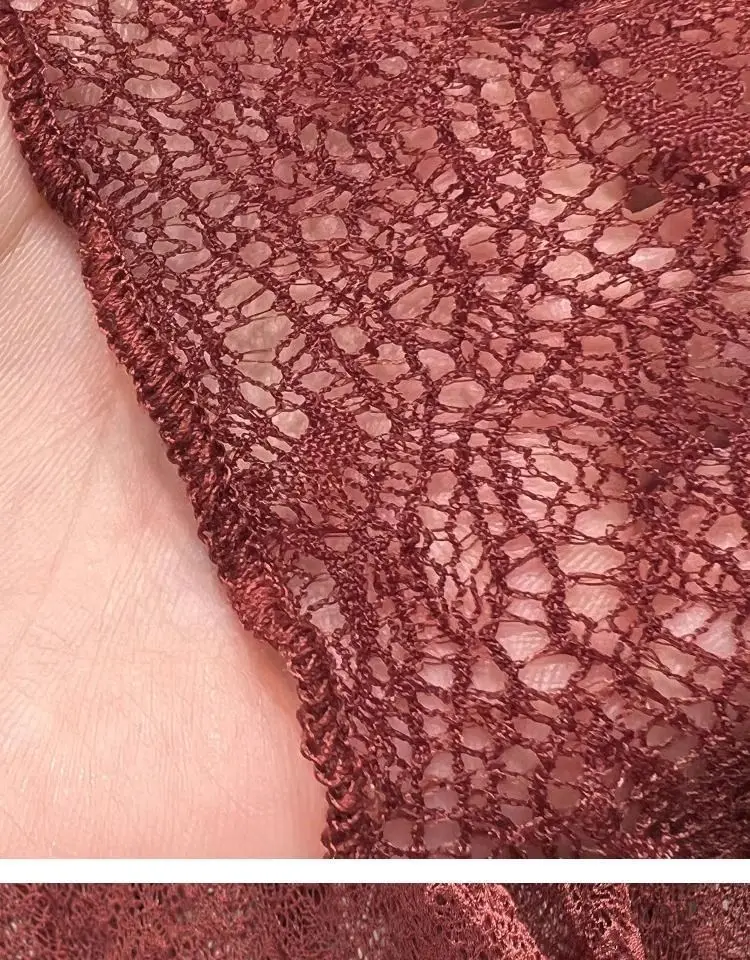 Damen-Oberteil mit Rundhalsausschnitt und Spitze, neues Herbst-/Winter-Modell, durchsichtiges Netzstoff-Langarmshirt, figurbetontes, elegantes und modisches Oberteil für den Innenbereich. – Detail 17
