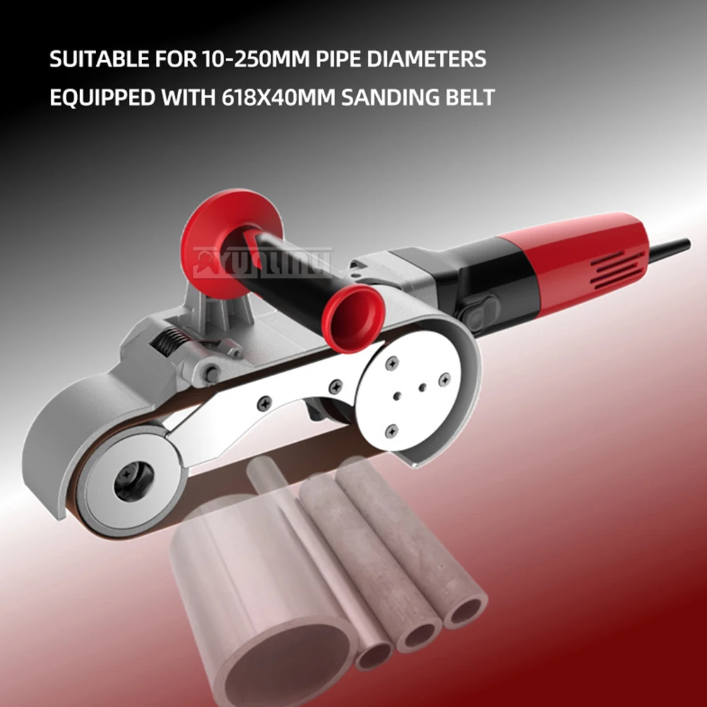 Electric Round Tube Drawing Machine heads, Tube Polishing Machine Belt Sander Working heads