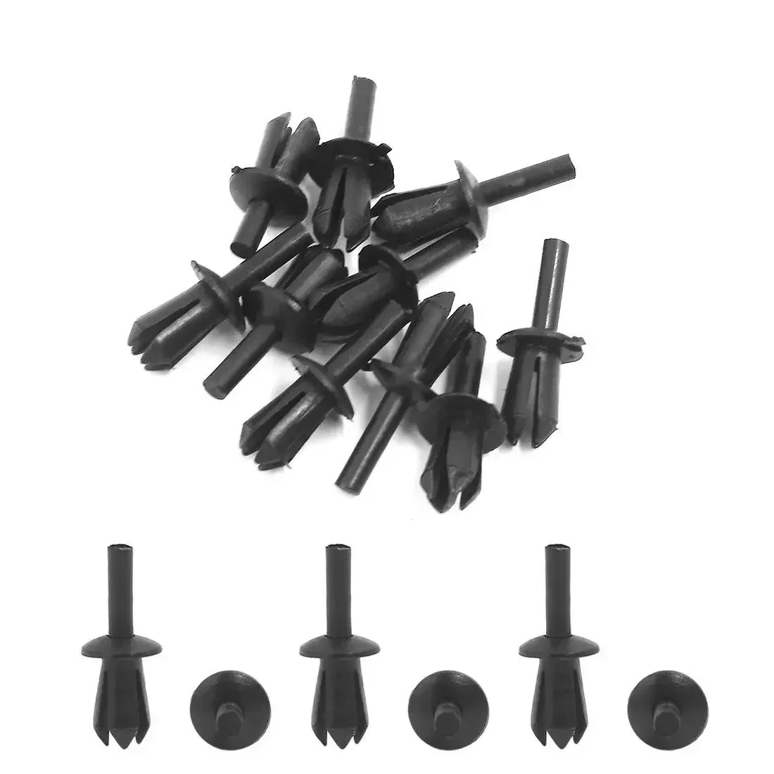 

50 Pcs 5mm Plastic Rivet Engine Lining Trim Fastener Panel Retainer Clips Plastic Push-Type Bumper Retainer Clip