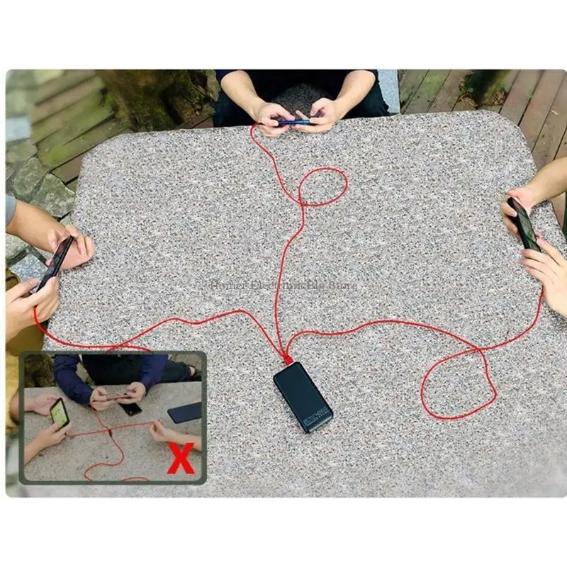 Universal Multiple Ports Зарядка кабеля USB C/Micro USB/разъем для телефона