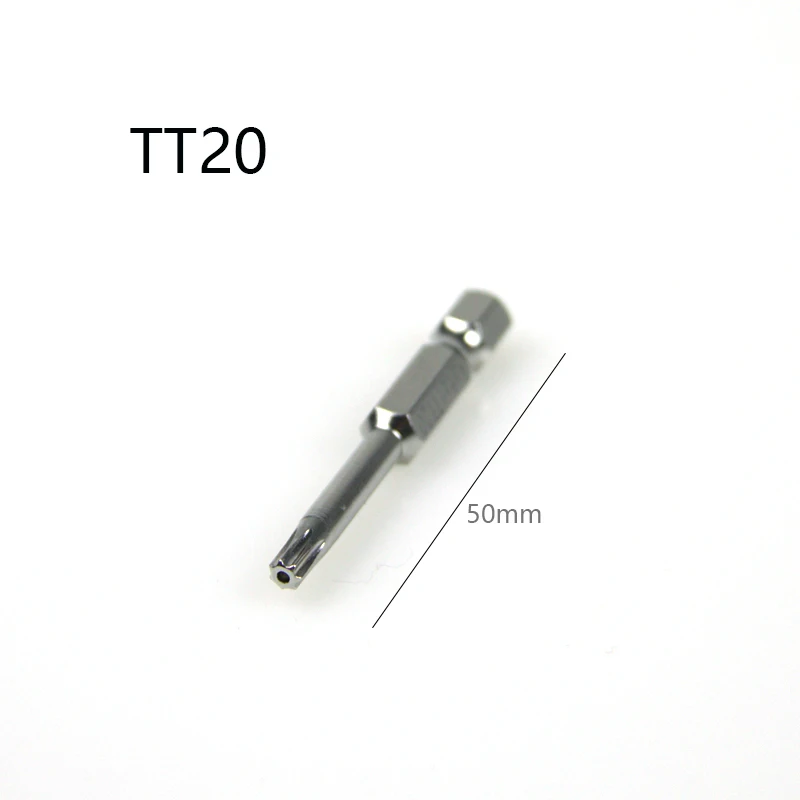 Imagem -04 - Chave de Fenda Torx Bit com Furo Haste Sextavada Bits Estrela de Pontos Pcs Tt20 Tt25 Tt27 Tt40 Tt45