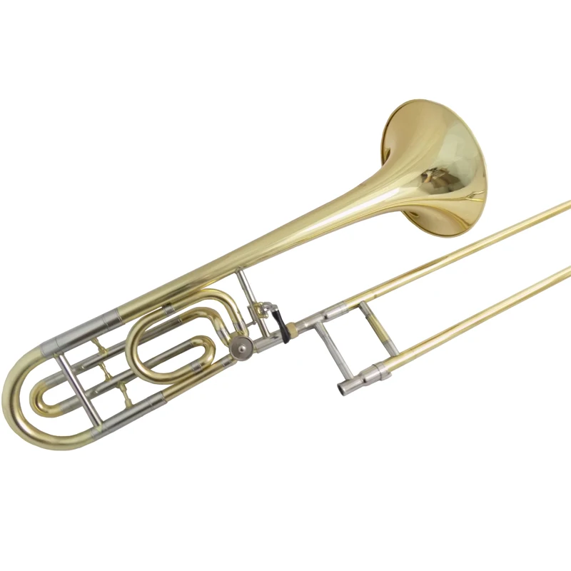 Bb/F Tenor Trombone Slide Musical Instruments with Case Mouthpiece Yellow Brass Body Lacquer