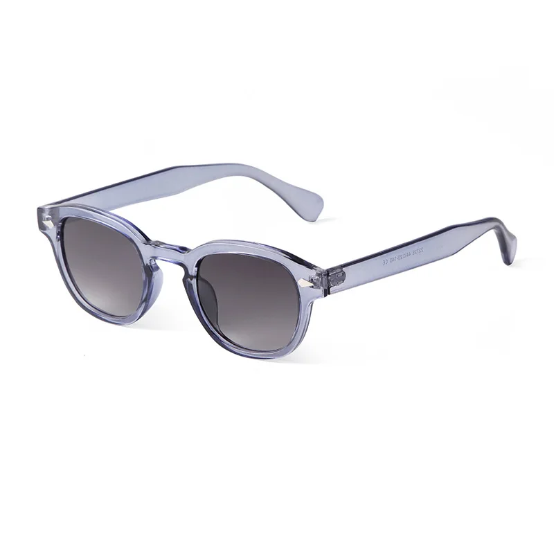 JNPCXI Vintage Runde Sonnenbrille Frauen Männer Retro Niet Blau Farbverlauf Weibliche Sonnenbrille UV400
