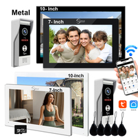 Video Intercom Wifi Tuya 7/10 Inch Monitor 1080P Wired Doorbell Access Control Card Touch Screen System for Home Domofon