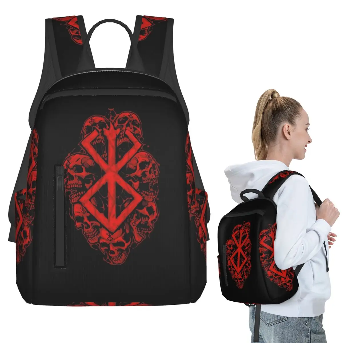 Berserk Sacrifice Mark Demon Sword And Magic Backpack Student Boys Girls BookBag School Bag Laptop Shoulder Bags for Men Women