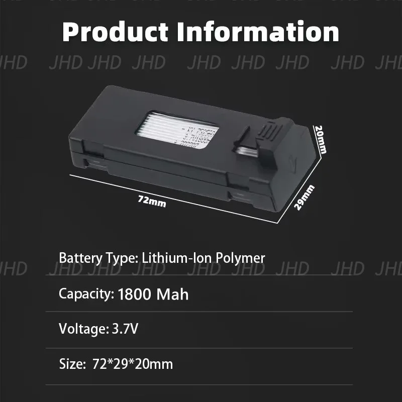 JHD V88 Drone Battery V88 Mini Drone GPS Professional HD Aerial Battery Original 3.7V 1800mAh V88 Battery Wholesale