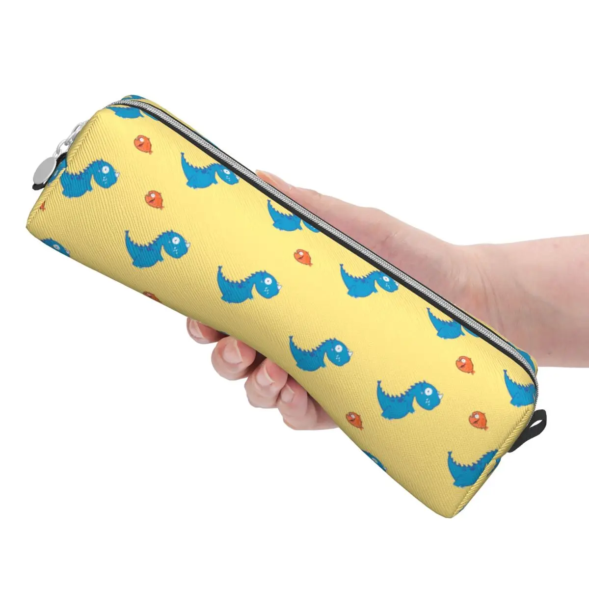 Dinosaurs Cute Cartoon Fish Pencil Case Yellow Pen Holder Bags Girls Boys Large Storage Students School Gift Pencilcases