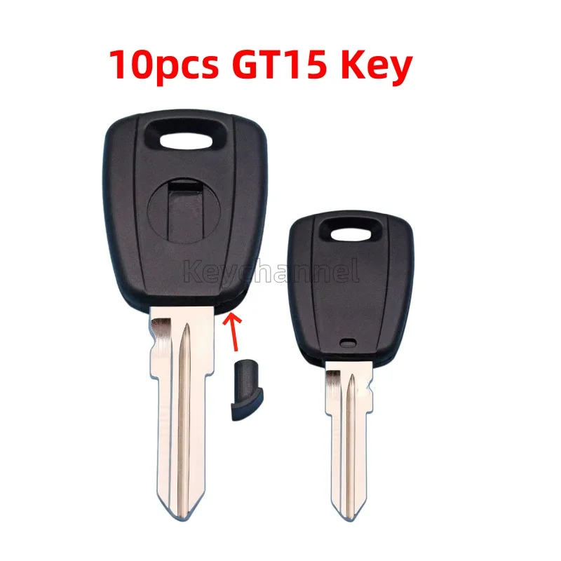 Keychannel 10PCS/lot Transponder Key Chip Key #60 Key Blade Key Flip Blade GT15 Blade For Fiat Spare Key Locksmith Tool