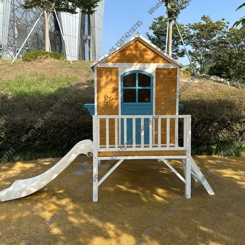Chalet Outdoor Tent Puzzle Large Playground Tree House Storage Cabinet Wooden Game House