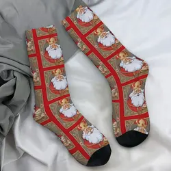 Merry Christmas Day Saint Nicholas Socks Cartoon Kawaii Stockings Autumn Anti Skid Men Socks Breathable Pattern Skateboard Socks