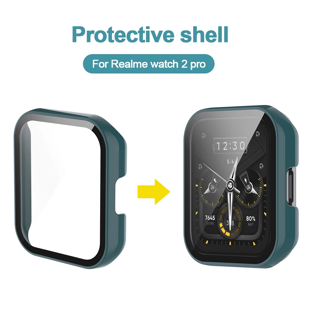 นาฬิกาป้องกันหน้าจอฟิล์มสำหรับ Realme นาฬิกา2 Pro เชลล์กระจกนิรภัย Smartwatch กันชน Protector อุปกรณ์เสริม