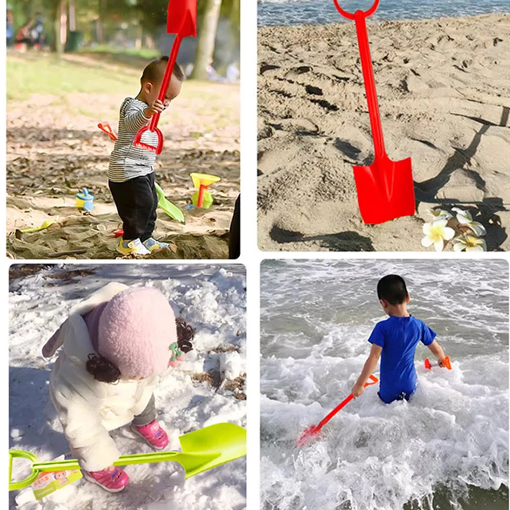 Pá de praia integrada para crianças, 53cm, brinquedo de neve, conjunto de brinquedos de areia, água ao ar livre, brinquedos de verão, presente para crianças