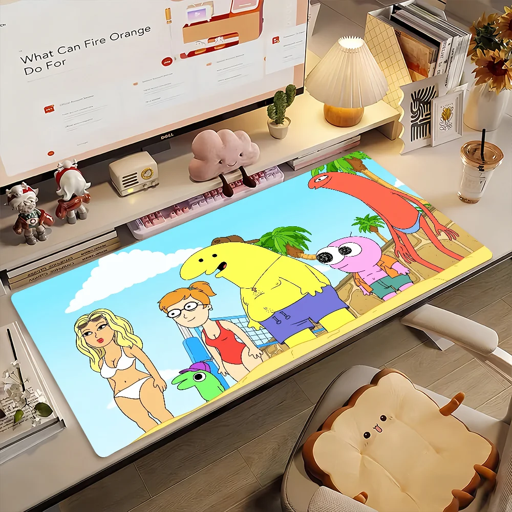 Cartoon S-Smiling F-Friends Mouse Pad Non-slip Desk Mat PC Laptop Accessories Rubber Office Keyboard Large Gamers Decoracion
