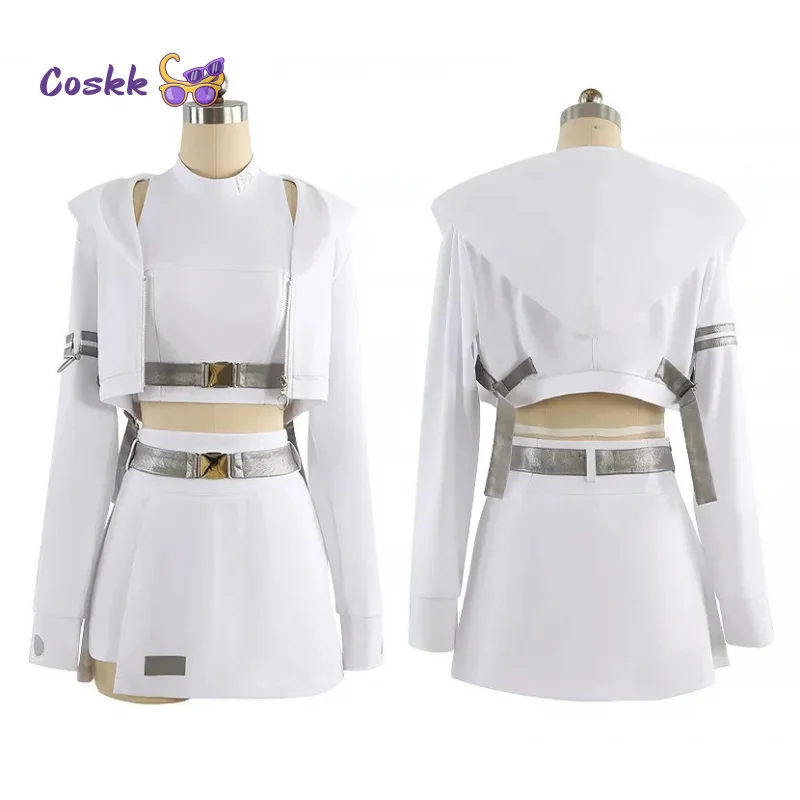 

Game Project Sekai Shiraishi an Cosplay Costume Y2K Punk Idol White Coat Dress Uniform Hallowen Carnival Party Women Clothes