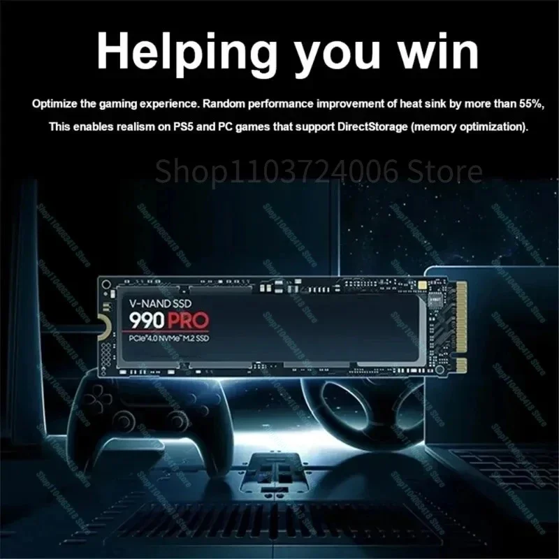 محرك أقراص صلب داخلي ، قرص صلب لـ PS5 ، كمبيوتر مكتبي ، 990PRO ، SSD ، NVMe ، M2 ، 50 m ، PCIe Gen ، 50x4 1 ، جديد ، من من من من من من