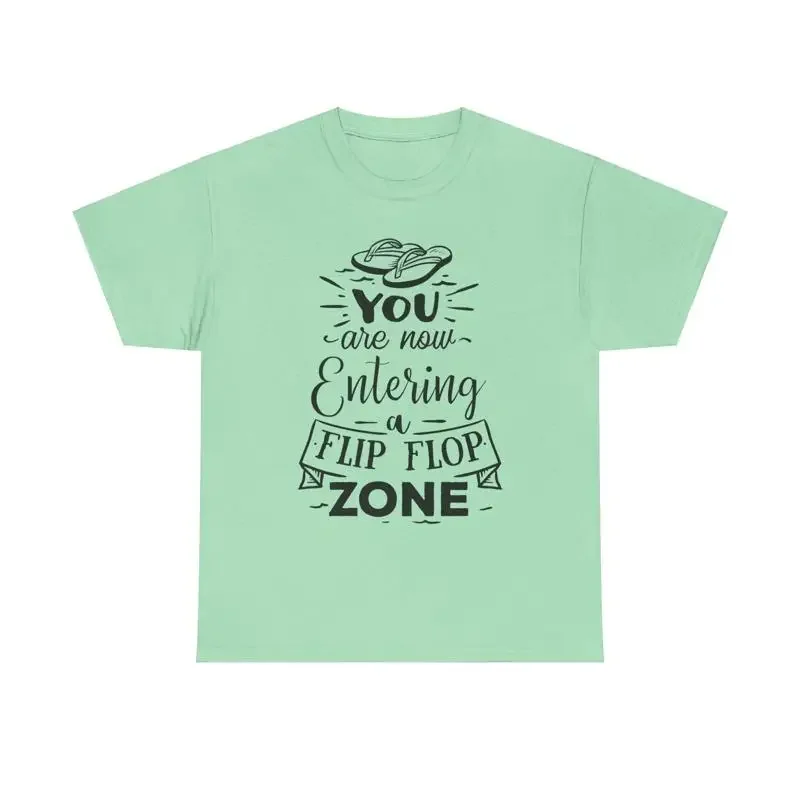 Flip Flop Zone T Shirt summer beach vacation relax shoes ocean quote cute fun