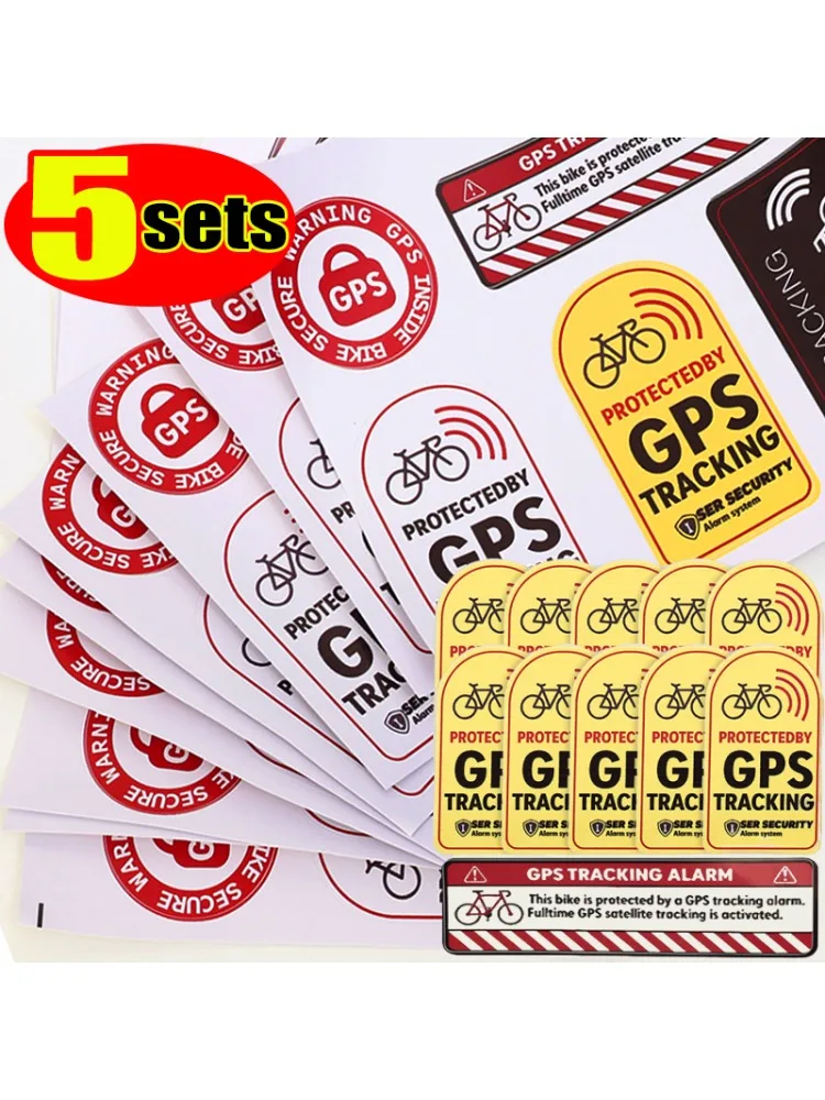AliExpress GPS Tracking Alarm Sticker Road Bike Scooter Motorcycle Anti-Theft Decal Warning Reflective Paster for Bicycle Accessories