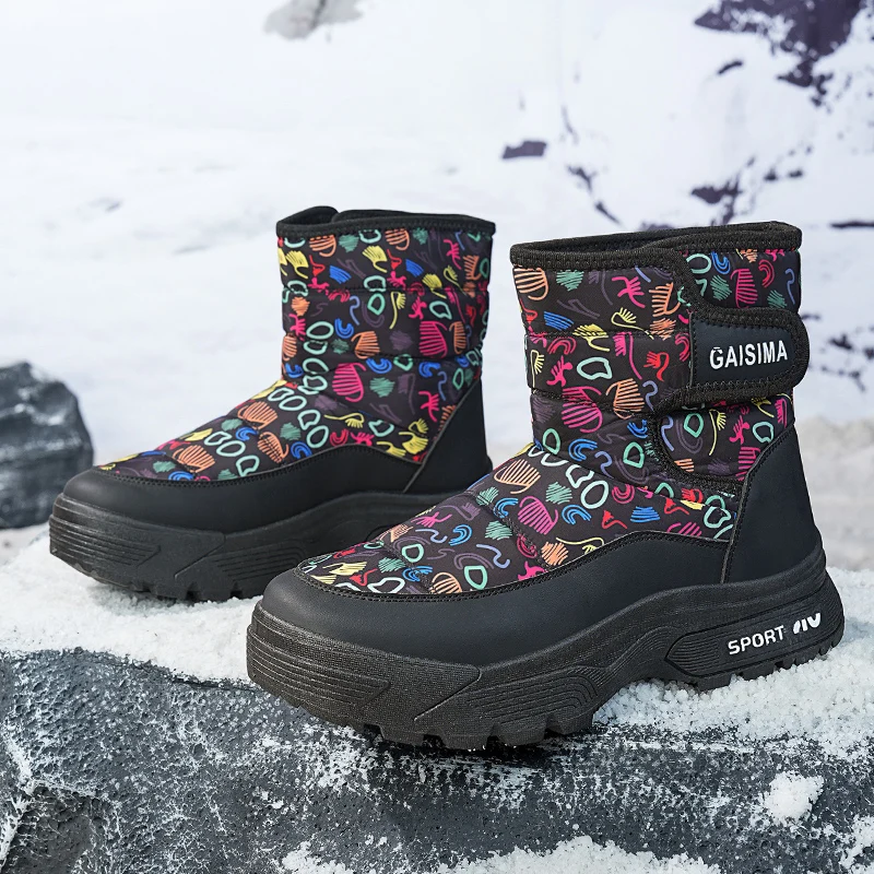 

2025 Outdoor Fashion Winter Boots For Men Warm Short Plush Snow Boots Man Non-slip Platform Men's Ankle Boots botas para hombre