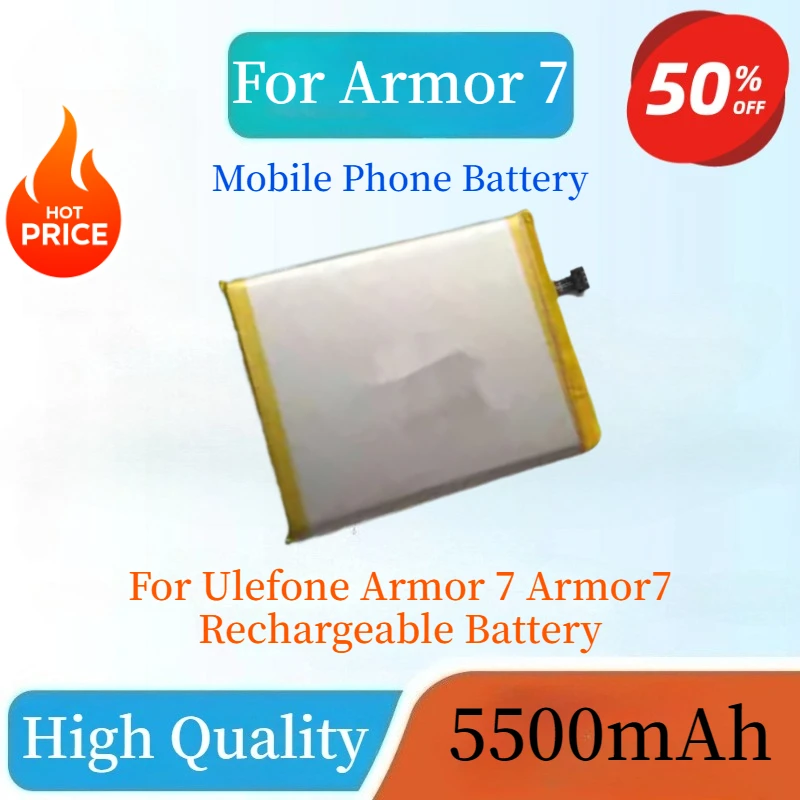 

Высокое качество, новый сменный аккумулятор для мобильного телефона емкостью 5500 мАч для Ulefone Armor 7 Armor7, аккумуляторная батарея