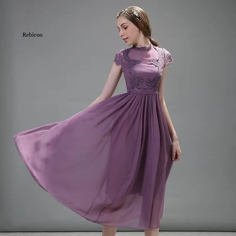 2022 Summer Women Chiffon Dress Vestidos Women's Temperament Party Dress Chiffon Long Lace Long Ladies Bohemain Dress Vestido