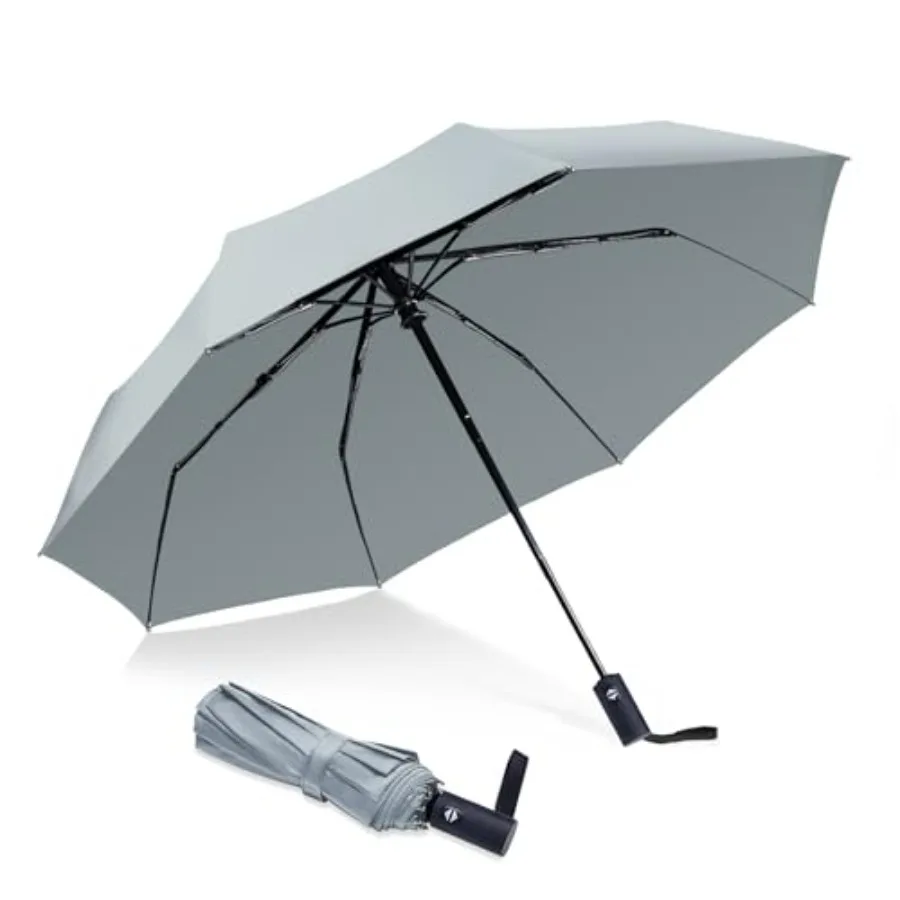 

NPCQUN Travel Essentials Umbrella Windproof Compact Collapsible Light, Automatic, Strong and Portable, Wind Resistant Folding S