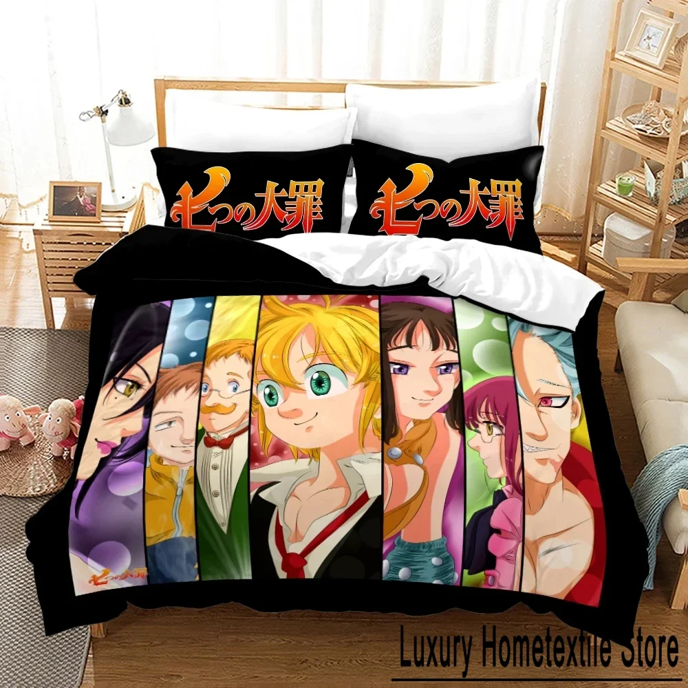 

Anime Seven Deadly Sins Bedding Set Boys Girls Twin Queen Size Duvet Cover Pillowcase Bed Kids Adult Fashion Home Textileextile