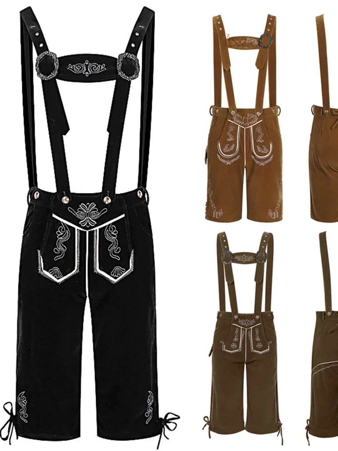 ミュンヘンビール祭りメンズオーバーオールステージパーティーハロウィンコスプレスーツバイエルンスタイルズボンストラップ付き秋ファッション