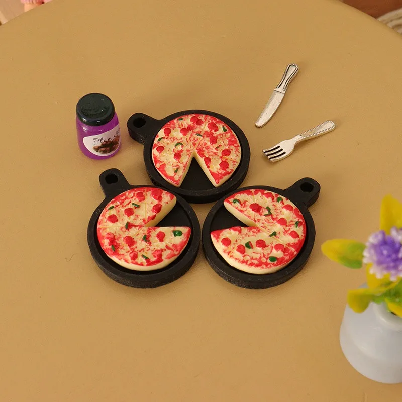 

Mini Jam Pizza Folk Set Dollhouse Miniature Food Toy Creative Simulation Kitchen Scene Shooting Ornaments Home Decor Decoration