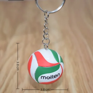 Fashion PVC Volleyball Keychain Ornaments Business Volleyball Gifts Beach Ball Sport For Players Men Women Key Chain Gift 2025